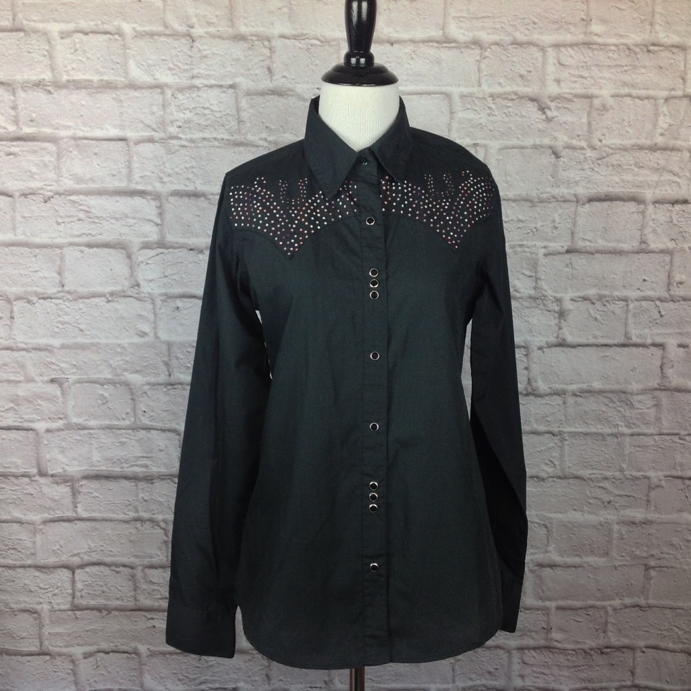 Wrangler Twenty X Western Top Women Small Black